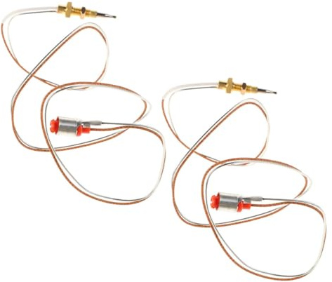 ELAYARD Pulsante Accensione Piano Cottura Termocoppia di Ricambio in Acciaio Inox, Protezione Spegnimento Fiamma Automatica, 2 Pezzi per Cucina Gas