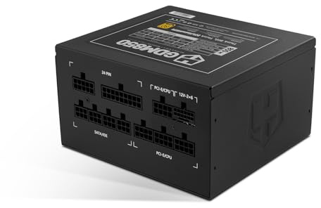 NOX XTREME PRODUCTS HUMMER GDM 850W Gold – Modulärt ATX 3.1-nätaggregat 80 PLUS Gold, tyst 120 mm-fläkt, PCIe 5.1, 90% effektivitet, extra långa platta kablar.