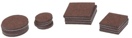 SOPOTUTU 130 pezzi Feltrini Autoadesivi in Feltro Spesso Protezione Antiscivolo per Gambe di Mobili Tavoli Sedie Marrone Scuro Resistente e Facile da Applicare