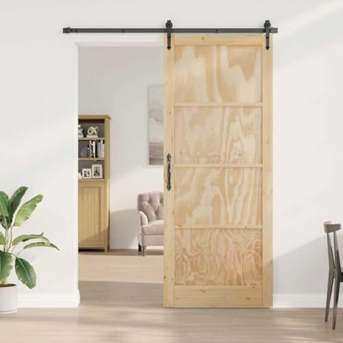 Puerta de entrada para dormitorio, puerta interior marrón, 83 x 232 cm, madera contrachapada, puertas interiores para cocina, cafés, dormitorio