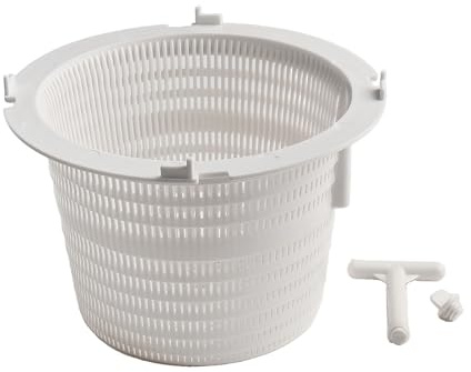 MonoSora Skimmer Basket for Paramount SP5000 Swimming Pool Pump - 223 x 145mm Replacement Filter with Front Hole and Locking Tabs, White