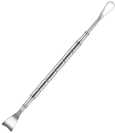 Outil de retrait de points noirs en acier inoxydable pour le visage, nettoyeur de pores, extracteur de comédons, beauté et soin de la peau (argent, 12 x 2 cm)