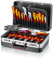 KNIPEX Werkzeugkoffer Vision24 Elektro, 20-teilig, 21 Steckmöglichkeiten, 24 l Volumen, 480 x 380 x 180 mm, Werkzeugset, Toolbox, 00 21 20