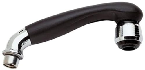 Dianhydro Doccetta con curva per monoforo, Chrome plated, 15 cm x 23 cm, 1 getto, A ponte