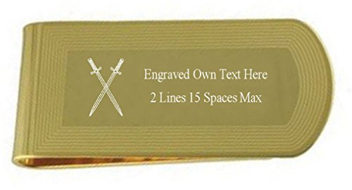 Select Gifts Innerguard Gold Gravur Freimaurer Geld Clip mit Tasche