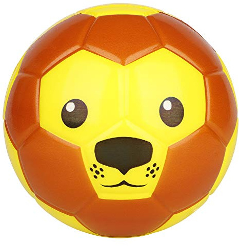 BORPEIN Pro mini fotboll, 6 tums djurstil skumboll för barn - miljöskyddsutrustning för nybörjare, mjukt och spännande (lejon)