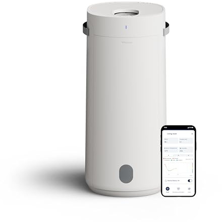 Blueair 2 i 1 Rening och fuktning, luftrenare och luftfuktare med HEPASilent-teknik och 360° InvisibleMist, Top Pour, täcker 79 m2 på 30 minuter, optimalt balanserad luft