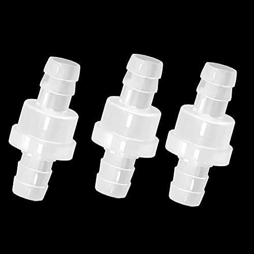 ANPTGHT Clapet anti-retour unidirectionnel de 8 mm pour tuyau cannelé anti-retour en plastique pour eau, carburant, air, gaz (lot de 3)