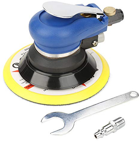 Tyenaza Lijadora Orbital Excéntrica Neumática, Profesional Lijadora ExcéNtrica NeumáTica, Lijadora Orbital Aleatoria de Aire de 6 Pulgadas, para Pulir y Lijar AutomóViles, Metales, Madera y Muebles
