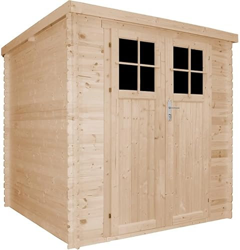 Gartenhaus Holz - Geräteschuppen Holz - Gerätehaus mit hochwertige abschließbare Tür B204xL204xH202 cm/ 3.53 m2 - Fahrrad Schuppen - Gartenhäuser & aufbewahrung Wasserfestes Dach TIMBELA M309F