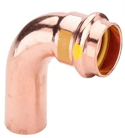 GAS Profipress Raccordo in Rame DVGW, SC-Contur (V-Kontur) (Curva 90° I/A, 15)