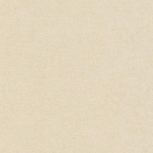 Papier peint intissé beige crème | Tapisserie beige pour salon & chambre adulte | Papier peint moderne beige pour couloir