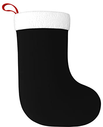 DMORJ Schwarze Weihnachtsstrümpfe, dekorative Strümpfe, 45 cm, Geschenkhalter für Party, Urlaub, Dekorationen (1 Packung).
