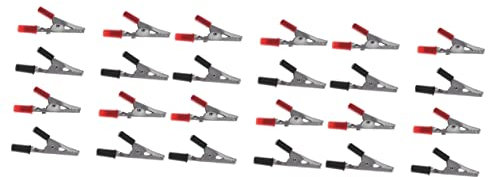 NUOBESTY 3 Sätze Elektrische Prüfklemmen Krokodilklemmen Mini-prüfklemmen Kabelklemme Universal-prüfklemmensatz 20 Stück * 3