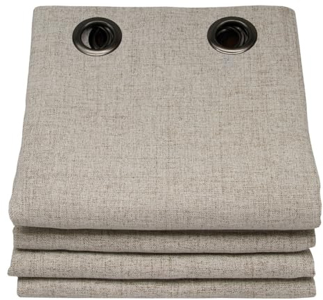 Moondream DecibelControl™ 3-in-1 Soundproof Curtain | Noise Reduction | Thermal Insulation | 100% Blackout | Patented Technology | Made in Europe | Grommet | 52 W x 63 L | Beige - Sand MC632