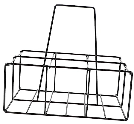 HEMOTON Corbeille à vin casier à vin de Table Bouteille Organisateur de Rack de Stockage Support en métal crémaillère en métal présentoir bière Portable étagère récipient Le Fer