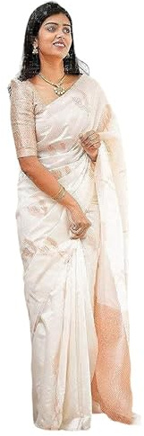 IMTRA FASHION Sari Tradicional Indio Banarasi Kanjivaram Con Pieza De Blusa