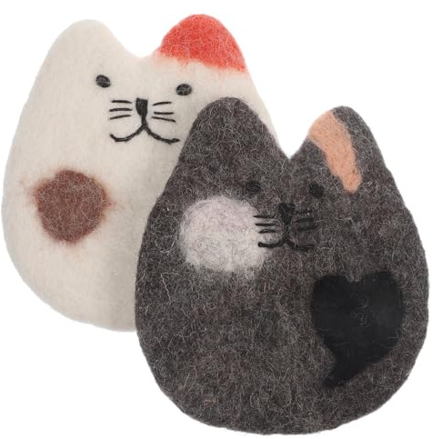 AOKWAWALIY Sottobicchiere in feltro di lana, 2 pezzi, sottobicchiere, tovagliette, treppiede, decorazione, bicchiere, isolante, tappetino per gattino, tappetino isolante, per scrivania, in feltro, a