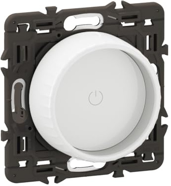 LEGRAND - Interrupteur Variateur rotatif - toutes lampes dimmables jusqu'à 200W - Commande d'Eclairage Complète - Prêt à Installer - Blanc