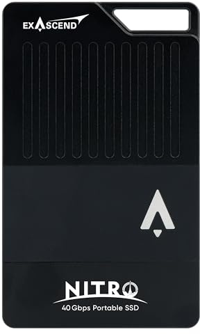 Exascend Nitro 8TB/4TB/2TB USB4 40Gbps SSD portátil, clasificación IP68, velocidad de hasta 3100 MB/s (8, TB)