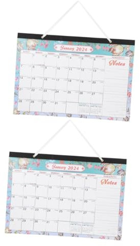 SEWACC 2stücke Monatlicher Wandkalender Für Büro Und Zuhause Englischer Feiertagskalender Praktischer Planer Für Urlaubsplanung Und Termine Für Und Berufstätige