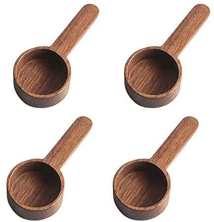 Wernfale Ensemble de 4 Cuillères à Mesurer en Bois pour des Ustensiles de Mesure Ménagers