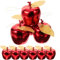 Gatuida Mini Apple Ornaments Hanging: 24pcs Apple-shaped Pendants Hanging Ornaments for Christmas Tree Baubles for Birthday Party Holiday Festival Easter Decoration