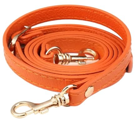 Damen Ledertaschengurt 2 stücke Abnehmbare Lederriemen Einstellbare Frauen Handtasche Gürtel Crossbody Ersatz Geldbörse Griff Schulter Taschen Zubehör Für Schultertaschen(Orange)