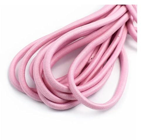 Genérico 5/10 metros de 5 mm cuerdas elásticas de goma redonda carpa kayak equipaje cable de babifa de diy de costura de proyectos al aire libre accesorios(09Pink,10METERS_5MM)