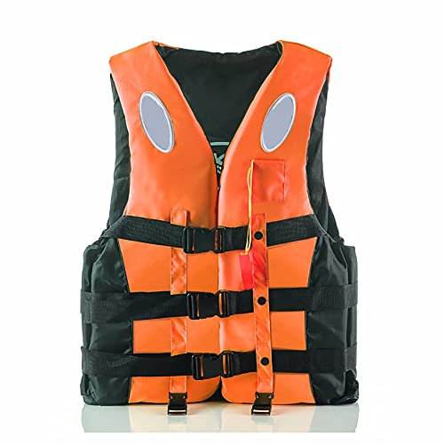 SMTSEC Neopren Schwimmweste Erwachsene Feststoff Auftriebsweste Rettungsweste Kajak Schwimmhilfe Sicherheitsjacke Kajakweste Für SUP Paddling Board Bootfahren Wassersport Schnorchelweste,Orange-S