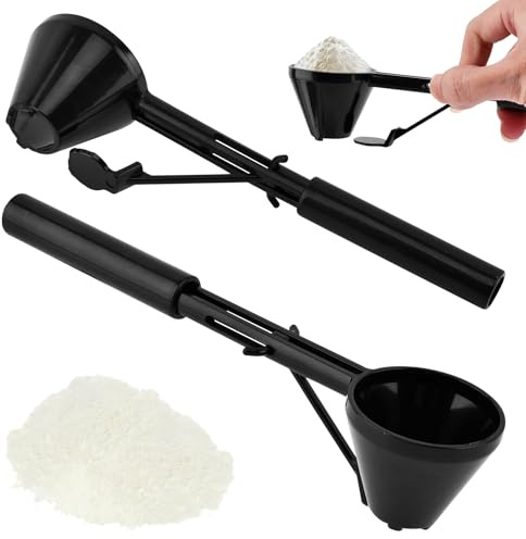 Confezione da 2 palette multiuso con imbuto integrato, misurino per proteine in polvere, fondi di caffè, ricarica di cialde di caffè, bottiglie d'acqua e altro (capacità 9,9 g)