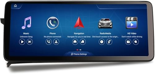 12,3 Pantalla Qualcomm Android 14 8-Core 8GB+128GB Radio Coche Bluetooth GPS Navegador para Mercedes Benz Clase C W204/S204 NTG 4.5 Sistema IPS Wireless CarPlay Android Auto WiFi 4G CANBUS DSP 2K