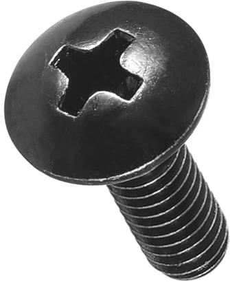METALLIXITY Machine Screws Phillips Head(#8-32x1/2) 100Pcs, Steel Round Head Phillips Drive Furniture Bolts - for Woodworking & Furniture Assembly, Black