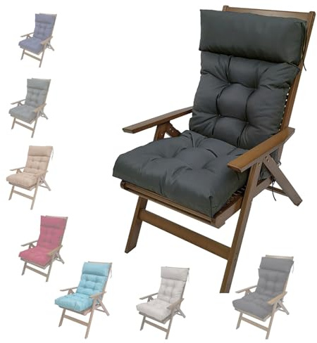 Cuscini per Sedia a Dondolo in Vimini Impermeabile Cuscino per Sdraio da Giardino Antiscivolo Cuscinos per Lettino Prendisole per Interni,Esterni, Altalena, Patio，Balcone, Spiaggia(A2,125x55x10cm)