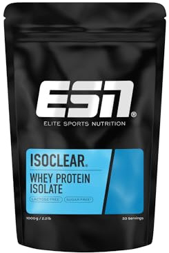 ESN Isoclear Proteine Isolate del Siero di Latte in Polvere, Te freddo al mango e alla pesca, 1000 g, Proteinlimo con gusto delizioso alla frutta, siero di latte chiaro - made in Germany