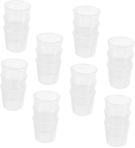 TOYANDONA Tazas Medidoras para Reptiles Escala, Plástico Resistente, Paquete de 100 Unidades, para Alimentación Cuantitativa y Recipientes de Comida para Mascotas Reptilianas