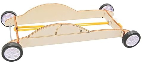 DIY Wooden Rubber Band Car Science Experiments Kit – Elastic Powered STEM Project for Kids, Educational Assembly Science Kits for Classroom Learning, Hands-On Engineering Toy for Boys & Girls Ages 8 9