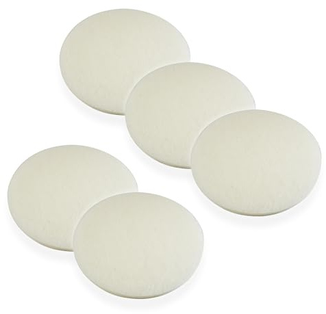 Distri+ - Set di 5 Superpads bianco 432 mm (17) - Disco di lucidatura non abrasivo per monospazzola e lavatrice: finitura lucida dei pavimenti/effetto lucido