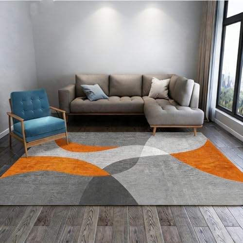 YUANWAN Alfombra Salón 130 x 190 cm Antideslizantes y Lavable Alfombra Mullida Que No Se Desprende Alfombras Modernas para Decoración de Dormitorio, 11