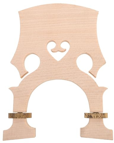 Alipis Adjustable 3/4 European Cello Bridge Maple Wood Low and Tall Foot Cello Bridge with Brass Screws for String Instrument Replacement and Guitar Shape Correction
