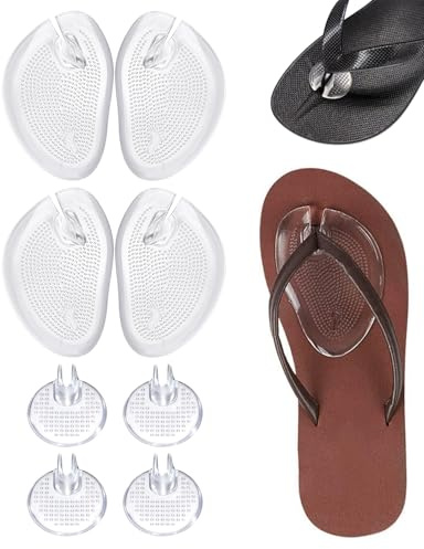 HAPZUR 4 Paia Protezioni Dita Piedi in Silicone Gel per Infradito, Anti-Vesciche, Antiscivolo, Cuscinetti Anti-Sfregamento Dita e Perno, Uomo Donna