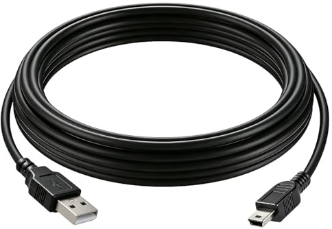 SureFly 3 Metre Mini USB Cable, Long USB to Mini USB Cable for Data Transfer and Charging, Durable USB Mini B Cable Compatible with Game Controllers Dash Cam GPS Devices Action Cameras MP3 Players