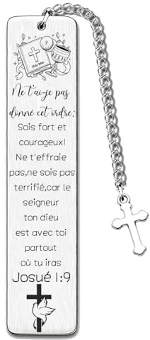 Marque-Page Chrétien Signet Inspirant avec Versets Bibliques Idée Cadeau Noël Original pour Femme et Homme - Cadeau pour Communion et Confirmation - cadeaux d'Anniversaire et Calendrier de l'Avent (1)