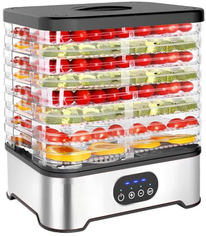 Generic 8-Tier Dried Fruit Machine with Digital Timer Automatic Dehydration Machine Temperature Control Intelligent Food Dehydrator Pet Food Dryer Herbal