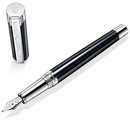 STAEDTLER Initium Resina Füllhalter, schwarzes Edelharz, M, Made in Germany, mit edler Geschenkverpackung, 9PB119M