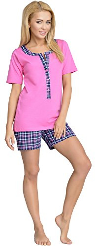 Be Mammy Premamá Pijama Dos Piezas Lactancia Ropa de Cama Maternidad Mujer J5ST3N2 (Rosa, S)
