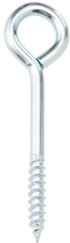 Merriway BH04759 (20 Pcs) 75mm (3 inch) BZP Steel Screw In Vine Eyes - Pack of 20 Pieces