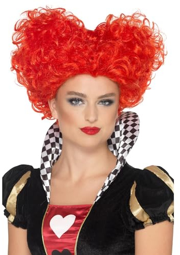 Smiffys Herz Perücke, Rot Halloween