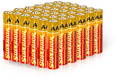 Superior Electronics - 60 Pile Ministilo Alcaline AAA LR03 AM-4 1.5V - Alta Durata, Tecnologia Giapponese, Senza Metalli Nocivi - Per Dispositivi ad Alto e Basso Consumo - SUPBA003