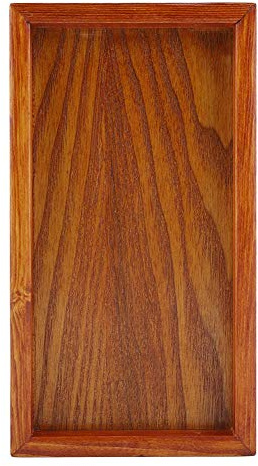 Vassoio da Tè Rettangolare in Legno Cinese Tradizionale, Ampiamente Utilizzato nei Ristoranti (22 * 12cm)